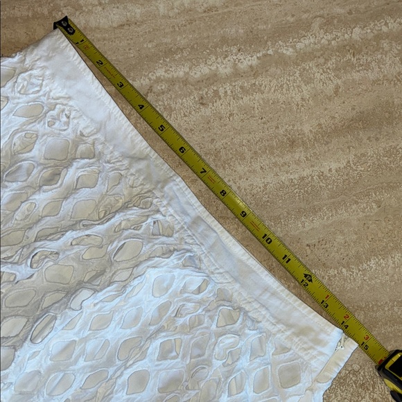 FLOREAT ANTHROPOLOGIE White Mesh Eyelet Skirt, Midi. 6 - Picture 12 of 15